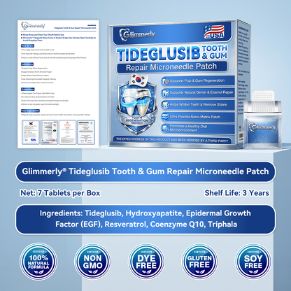 𝐆𝐥𝐢𝐦𝐦𝐞𝐫𝐥𝐲® 𝐓𝐢𝐝𝐞𝐠𝐥𝐮𝐬𝐢𝐛 𝐓𝐨𝐨𝐭𝐡 & 𝐆𝐮𝐦 𝐑𝐞𝐩𝐚𝐢𝐫 𝐌𝐢𝐜𝐫𝐨𝐧𝐞𝐞𝐝𝐥𝐞 𝐏𝐚𝐭𝐜𝐡  | 𝐀𝐝𝐯𝐚𝐧𝐜𝐞𝐝 𝐒𝐭𝐞𝐦-𝐂𝐞𝐥𝐥 𝐀𝐜𝐭𝐢𝐯𝐚𝐭𝐢𝐨𝐧 𝐓𝐞𝐞𝐭𝐡 𝐒𝐭𝐫𝐢𝐩𝐬(🦷𝐑𝐞𝐛𝐮𝐢𝐥𝐝 𝐄𝐧𝐚𝐦𝐞𝐥 & 𝐃𝐞𝐧𝐭𝐢𝐧 • 𝐒𝐭𝐫𝐞𝐧𝐠𝐭𝐡𝐞𝐧 𝐆𝐮𝐦𝐬 • 𝐄𝐫𝐚𝐝𝐢𝐜𝐚𝐭𝐞 𝐓𝐚𝐫𝐭𝐚𝐫 & 𝐎𝐝𝐨𝐫 • 𝐒𝐭𝐨𝐩 𝐓𝐨𝐨𝐭𝐡 𝐒𝐞𝐧𝐬𝐢𝐭𝐢𝐯𝐢𝐭𝐲) 3.0